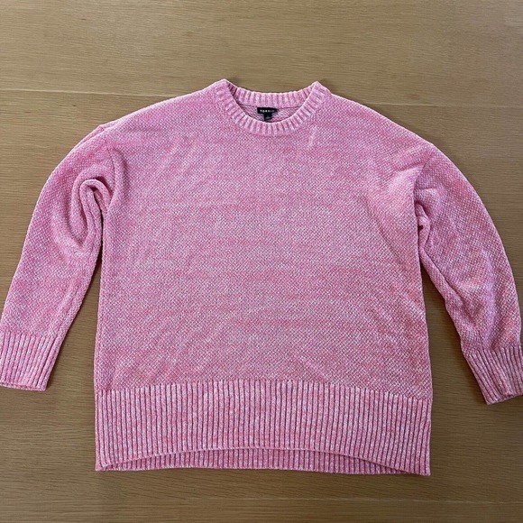 Women's Torrid Size 1X Pullover Drop Shoulder Sweater Baby Pink - Picture 2 of 6